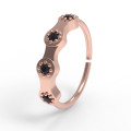 Кольцо для пирсинга золотое с бриллиантами 548110ДЧ-1,25-8-1,0