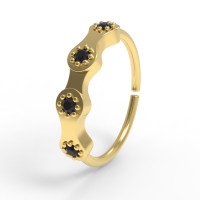 Four stone piercing ring 548120ДЧ-1,25-10-1,0