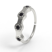 Four stone piercing ring 548130ДЧ-2,0-8-1,0