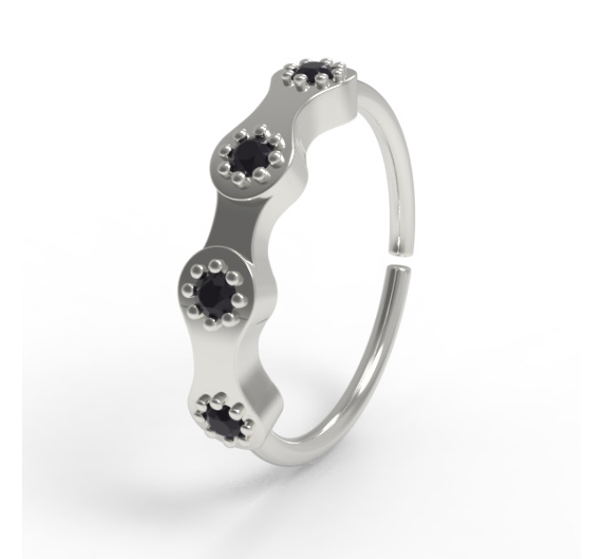 Four stone piercing ring 548130ДЧ-1,25-8-0,8