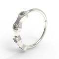 Кольцо для пирсинга серебряное c фианитами 548232фб-1,25-10-1,0