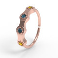 Four stone piercing ring 548110фжб-2,0-8-0,8