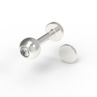 Cartyer Monro labret with stone 551130М-7-1,2-4,0