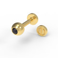 Cartyer gold labret with stone 553120ДЧ3/5-12-1,2-4,0