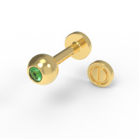 Cartyer gold labret with stone 553120фз-5-1,2-4,0