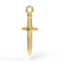 Підвіска на сережку золота Римський меч з смарагдом 566120СМАРпідвіс