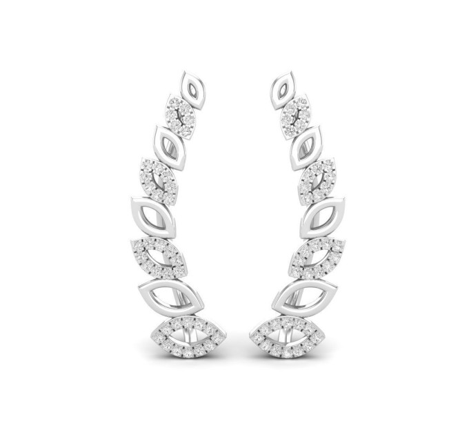 Кафф на ухо с проколом (правая или левая) с фианитами 237130фб-1 - Helix Earrings from Jewelry Arts. Photo No. 1