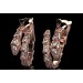 Gold earrings Snakes 250110ДБ-585 - Women's earrings from Jewelry Arts. Photo No. 2