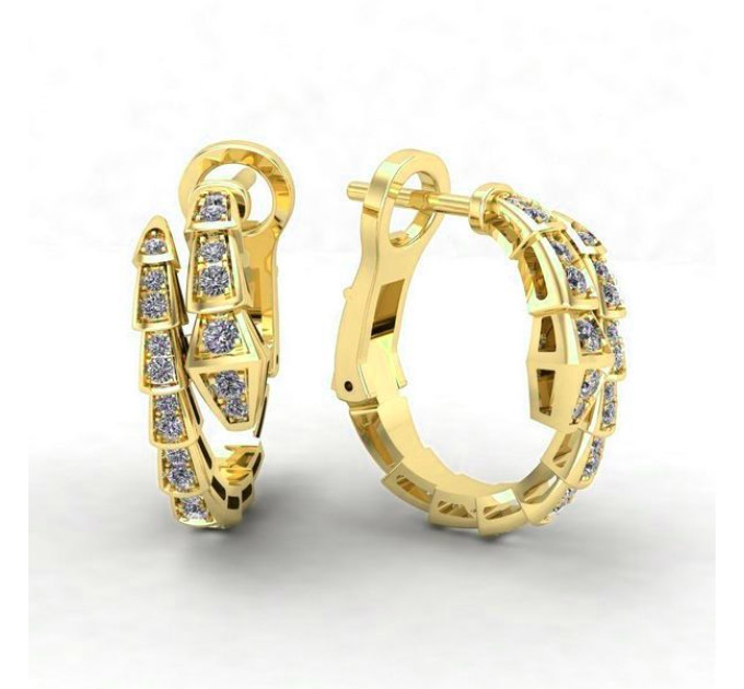 Gold earrings Snakes 212120М