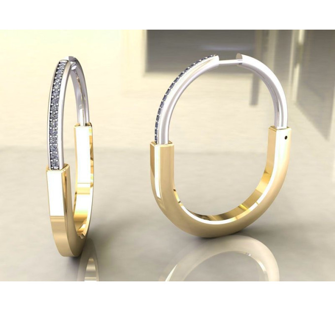 Gold earrings Т 214120ДБ