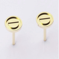 Gold earrings із закрутками Love 217120-6