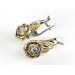 Gold earrings with cubic zirconia Peony 224130 fb