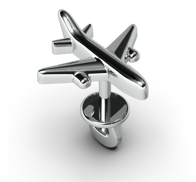 Silver stud earring Airplane 226232