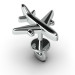 Silver stud earring Airplane 226232