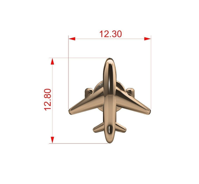 Silver stud earring Airplane 226213