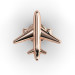 Silver stud earring Airplane 226213