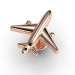 Silver stud earring Airplane 226213