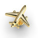 Silver stud earring Airplane 226223