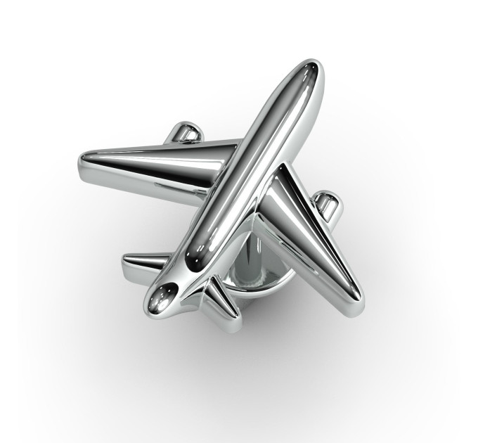 Gold stud earring Airplane 226130