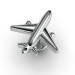 Silver stud earring Airplane 226232