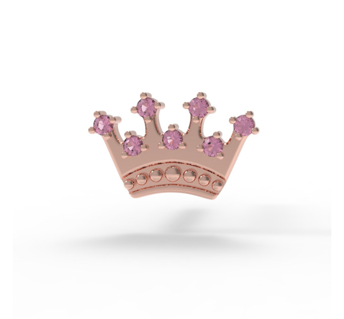 Gold stud earrings Princess 218110фр