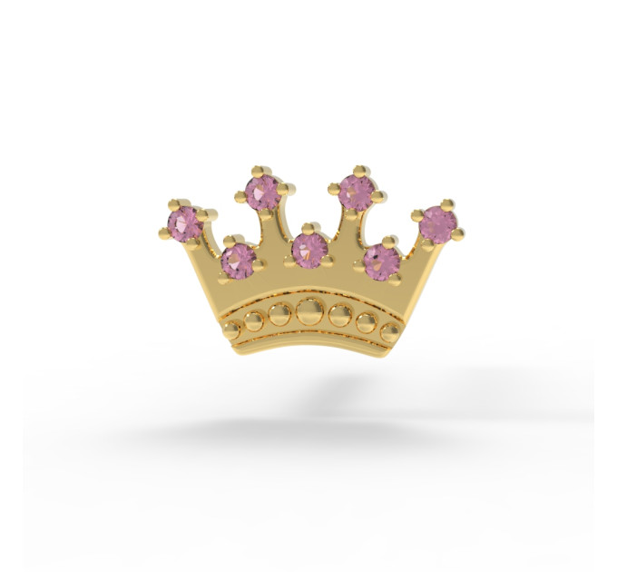 Gold stud earrings Princess 218120фр