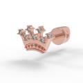 Gold stud earrings Princess Art: 218110fb