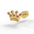 Gold stud earrings Princess 218120фр