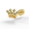 Gold stud earrings Princess 218120фг