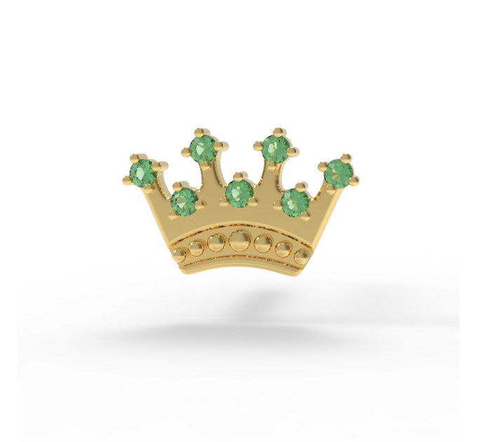 Gold stud earrings Princess 218120СМАР