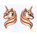 Gold stud earrings Unicorn 219110