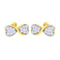 Gold stud earrings Infinity 220120фб