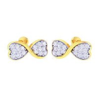 Gold stud earrings Infinity 220120М