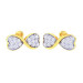 Gold stud earrings Infinity 220120М