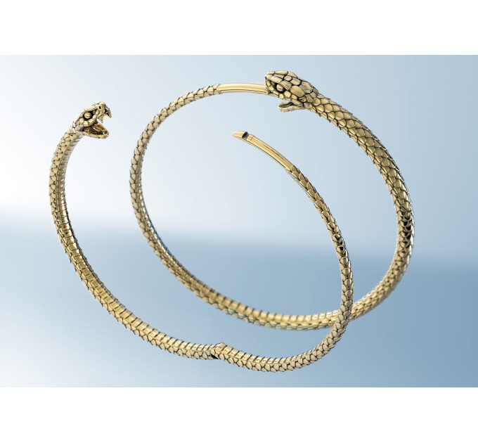 Snake earrings gold 204130