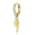 Gold angel wing earring 205120фб