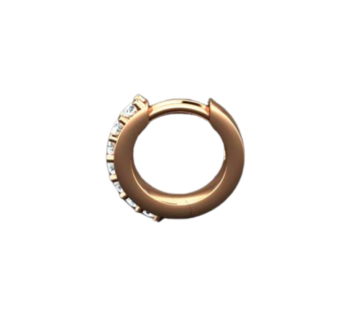 One earring 7 stones silver 209223фб-7