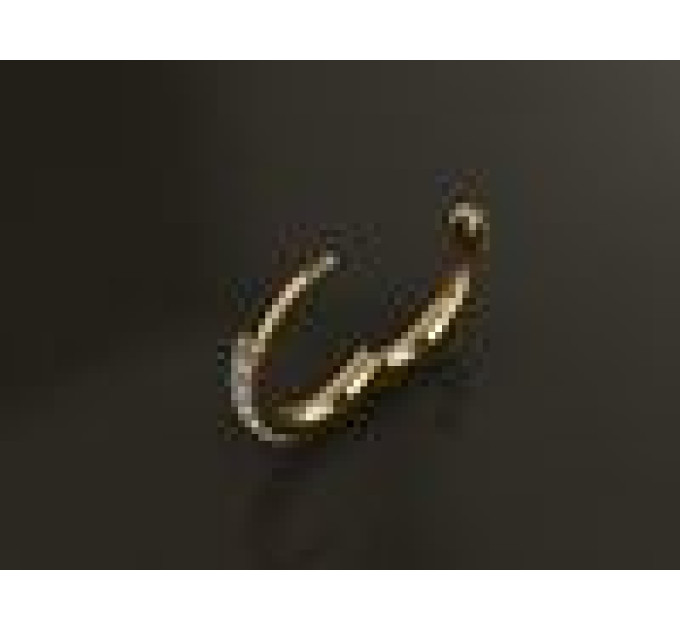 One earring 11 stones gold 209110Р-11