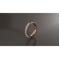 One earring 11 stones gold 209120ДЧ-11