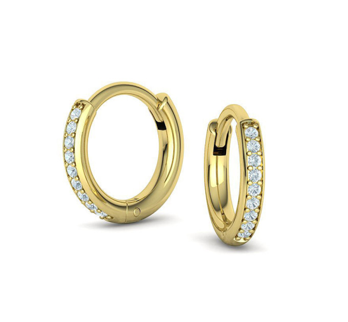 One gold earring Арт:211110СМАР-8