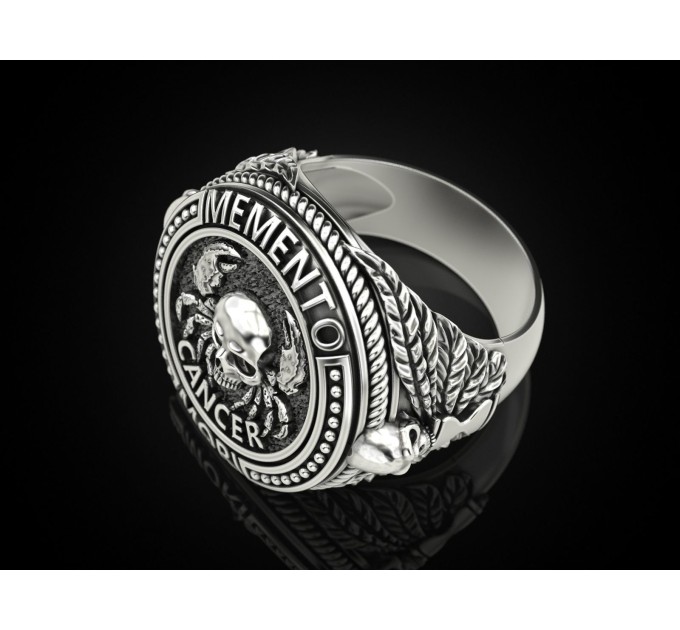 Золотая печатка мужская 901130-Рак - Men's rings from Jewelry Arts. Photo No. 3