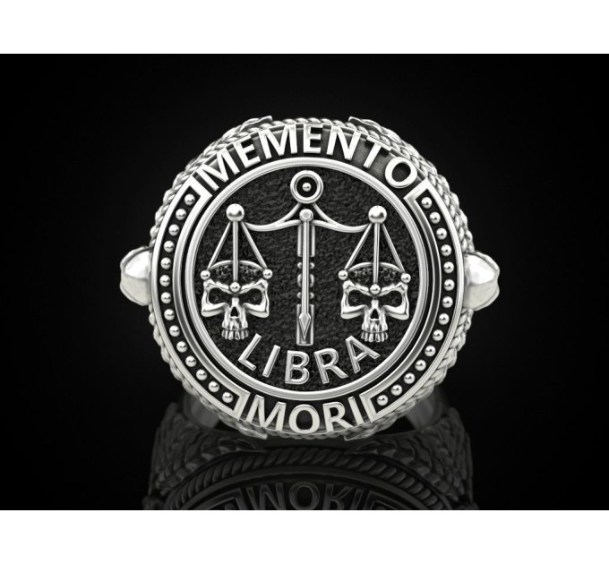 Золотая печатка мужская 901130-Весы - Men's rings from Jewelry Arts. Photo No. 2