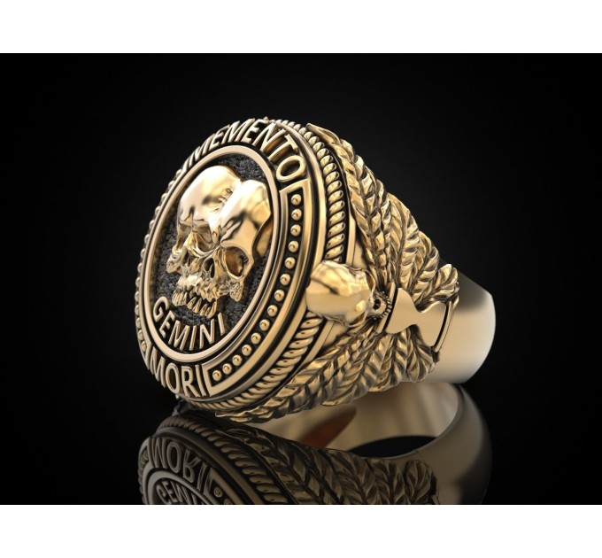 Золотая печатка мужская 901130-Близнецы - Men's rings from Jewelry Arts. Photo No. 4