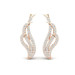 Серьги каффа золотая с бриллиантами 232110ДБ - Helix Earrings from Jewelry Arts. Photo No. 2