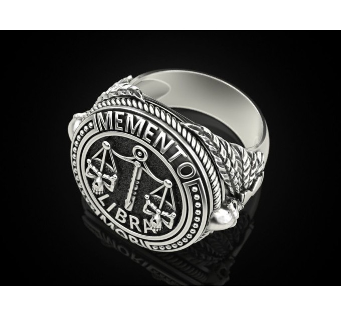 Золотая печатка мужская 901130-Весы - Men's rings from Jewelry Arts. Photo No. 3