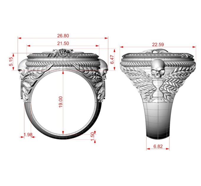 Золотая печатка мужская 901130-Телец - Men's rings from Jewelry Arts. Photo No. 5