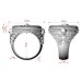 Золотая печатка мужская 901130-Рак - Men's rings from Jewelry Arts. Photo No. 4