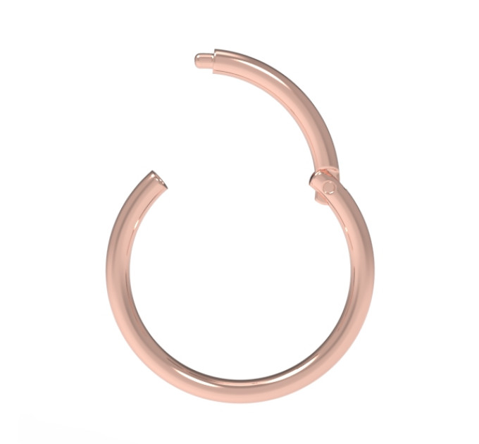 Mono earring gold 10 mm with invisible lock 229110-1.4-10 - Piercing rings from Jewelry Arts. Photo No. 1