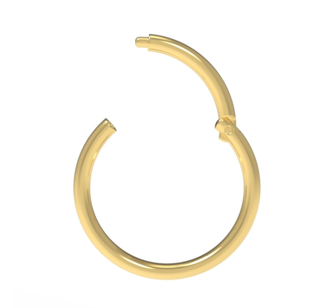 Mono earring gold 8 mm with invisible lock 229120-8