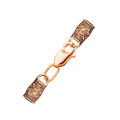 Leather braided neck cord 4,0 gold Twig 1129110-4,0